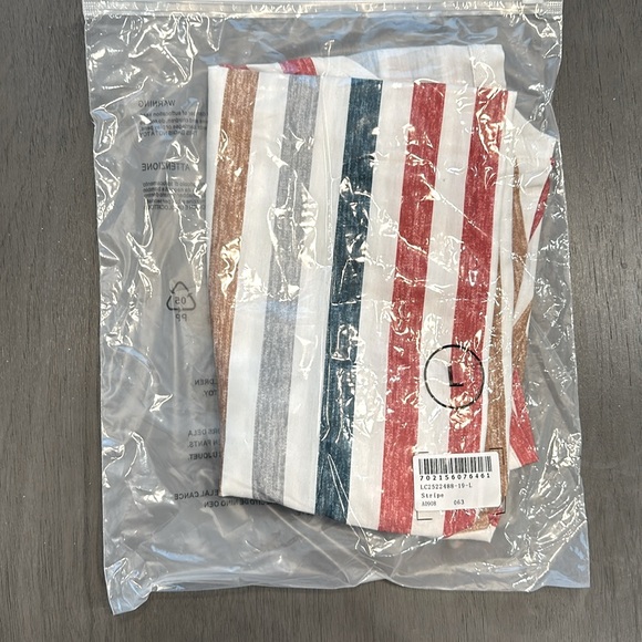 Liam & Co. Striped Short Sleeve Multi colored Shirt - Picture 3 of 6